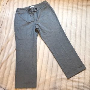 Ann Taylor Loft Julie Gray herringbone pants, 4.